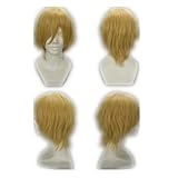 Cosplay Wigs Golden Blonde Short Boy Male Anime Show Synthetic Hair
