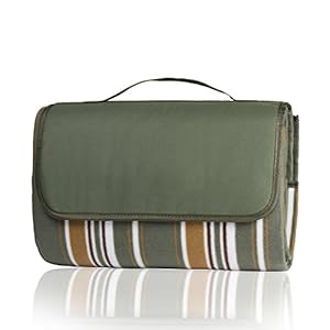 Sekey Outdoor waterdichte picknickdeken, grote opvouwbare gazondeken, stranddeken, campingdeken uit drie lagen (fleece…