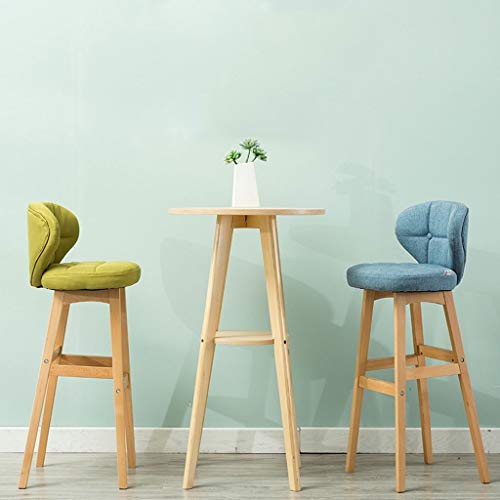 LCA Barhocker Barstuhl Barhocker Mit Rückenlehne Und Hölzernen Bein Frühstück Stuhl Geeignet Für Bar Küche Zu Hause… – Bild 6