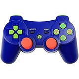 PS3 Controller XFUNY Wireless Bluetooth 6-Axis Controllers Dualshock 3 Gamepad for PlayStation 3 (Blue)