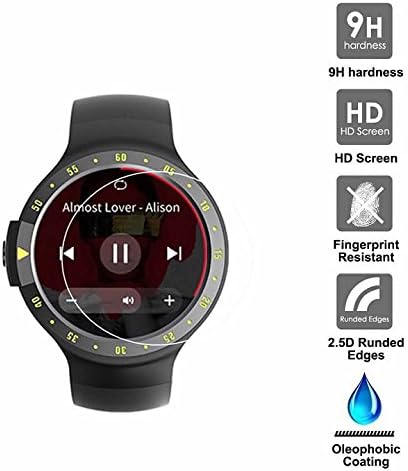 KAIBSEN® For Ticwatch S Smart Watch 2.5D Tempered Glass Screen Protector,HD Clear Glass Film No-Bubble,9H Hardness,Scratch Resist