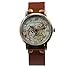 Brown Leather Watch World Map Watches Vintage Map Watch Christmas Gift