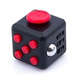 Generic Fidget Cube Relieves Stress Boredom & Anxiety Christmas Gift, Black/Red