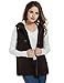 ANGVNS Ladies Women Sleeveless Outwear Loose Button Herringbone Vest Coat With Hoodie