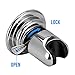 Vacuum Suction Cup Shower Head Holder with Swivel, Adjustable Removable Handheld Showerhead & Bidet Sprayer Adhesive Wall Mount Bracket - NO Drill, Heavy Duty, Waterproof, Reuseable