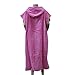 Lightahead Cotton Surf Beach Hooded Poncho Changing Bath Robe Towel with Pocket (Pink) (Teens)
