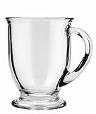 Anchor Hocking CafÃ© Glass Coffee Mugs, 16 oz (Set of 4)