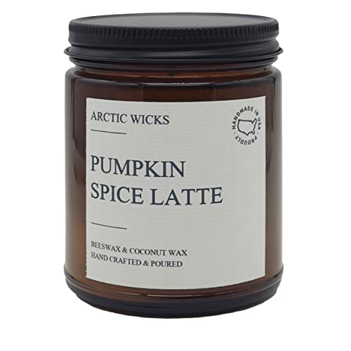 Pumpkin Spice Latte Arctic Wicks Handmade Scented Coconut Beeswax