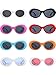 Gejoy 8 Pairs Clout Oval Goggles Retro Kurt Mod Thick Frame Round Lens Sunglasses Goggles Multicolor for Women Men (Color A)