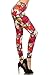 D019-PLUS Rhapsody in Red Printed Stylish Leggings