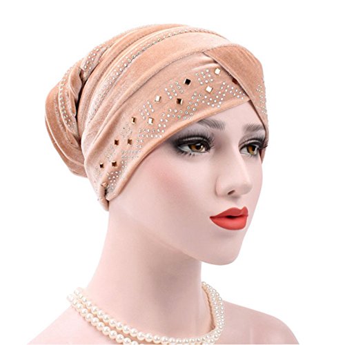 Zhengpin Women Underscarf Cap Hijab Bonnet Muslim Full Cover Hijab with Diamond