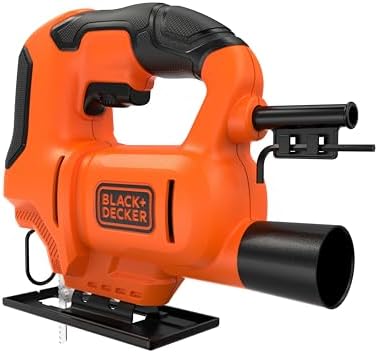 Sierra de Calar 400W, Diseño Compacto y Ergonómico, Cambio de cuchilla sin herramientas, Corte a bisel 0-45º, Acepta hojas tipo “T”, Velocidad 0-3.000 cpm - BES603-QS