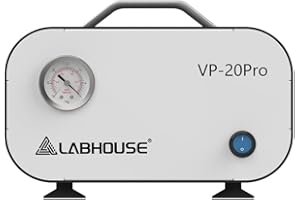 LABHOUSE Lab Vacuum Filtration Pump VP-20PRO Negative Pressure Adjustable Diaphragm Oil Free 20L/min W/Rubber Tube for Laboratory,110V