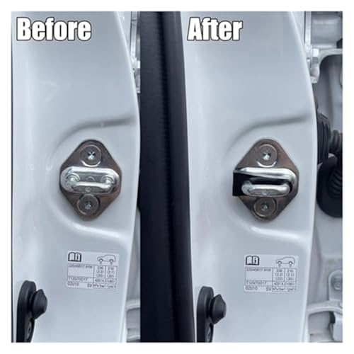 Bukela 4Pcs Sound Damper Door Lock Buffer, Suitable for Mitsubishi, Pajero Lancer Outlander ASX car door shock absorber Car Door Shock Absorber (Black)