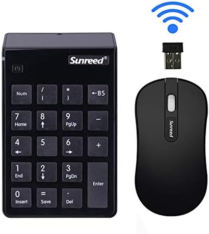2-in-1 Keyboard Set.Numeric Keypad &Optical Mouse Combos 2.4G Mini USB Numeric Keyboard with Usb receiver for Office Laptop Desktop PC (black)
