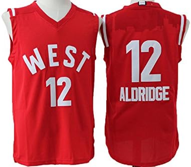 Mens San Antonio Spurs #12 LaMarcus Aldridge Shirts Aldridge Red 2016 All Star Jersey Size XL