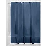 InterDesign Mildew-Resistant PEVA 3 Gauge Shower Liner, Stall 54 x 78, Navy