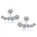 sanfnee Bling Clear Cubic Zirconia Crystal Ear Jackets Stud Earrings Ears Wraps for women
