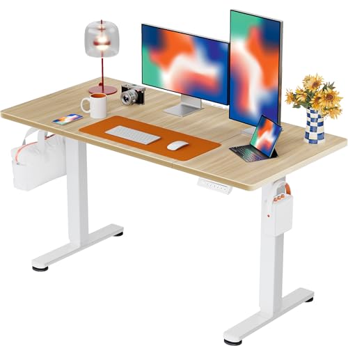 ErGear Elektrisch Höhenverstellbarer Schreibtisch 120 x 60 cm, Schreibtisch Höhenverstellbar mit 4-Gedächtnis-Smart-Pult für Home-Office mit Verbindun