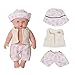 Jing Show Business Pack of 11 Fit for 12 Inches Alive Baby Doll Dresses Clothes for Girls Realistic American Doll with Hair Band Shoes