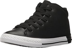Image of Converse Kids Chuck Taylor All Star Official Mid Little Boys Shoes (11 Little Kid M, Black/Black/White)
