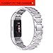 bayite Bling Bands Compatible Fitbit Charge 2, Replacement, Silver, Size No Size