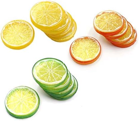 Amazon Com Lorigun 30pcs Fake Lemon Slice Garnish Artificial