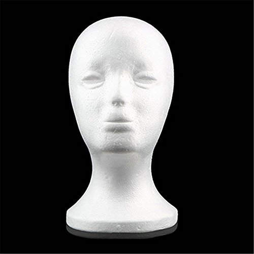 Practical Foam Female Mannequin Head Shop Hat Wig Hair Jewelry Glasses Display Stand - Thumbnail 3