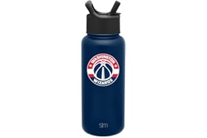 Simple Modern Officially Licensed NBA Water Bottle with Straw Lid Insulated Stainless Steel Thermos Gift | Summit Collection | 32oz