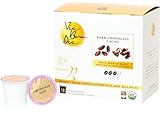 100% Naturally Flavored Certified Organic Coffee, Smooth Dark Chocolate,18-PK K-Cup Pods for Single-Serve Keurig Machines, Specialty gourmet coffee + cacao nibs