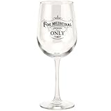 Santa Barbara Design Studio WIN22-2510J JKC Long Stem Wine Glass, For Medicinal Purposes Only