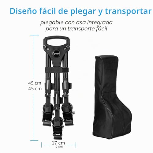 Cayer TD03 Tripod Photography Dolly, Tripod Wheels High Capacity 66lbs with 3 Inch Rubber Wheels, Adjustable Leg Mount Bag for Canon Nikon Sony DSLR Camcorder Photo Video Lighting Cameras