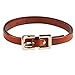 Women's Genuine Leather Brown Thin Skinny Dress Belt Ladies Fashion Buckle