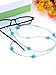 Hestya 4 Pieces Acrylic Eyeglass Neck Cord Beaded Reading Glasses Sunglasses Chains and Straps Eyewear Holder for Women, 4 Colors