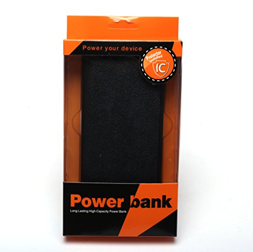 Power Bank 20000mah Portable Charger Dual USB Output External Cell Phone Battery Pack with LED Light for iPhone, iPad Samsung Galaxy and More (Black)