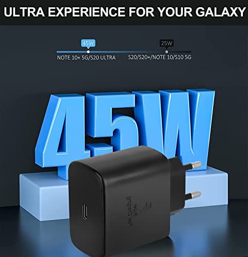 45 W Fast Charger with Charging Cable for Samsung Galaxy Tablet Tab A11 A9+, A9, S7 S8 S9 S9+ S10 S11 FE Plus Ultra FE+, S26 S25 S24 S23 USB C Fast Charging Cable Charger for Lenovo Tab M11 Tablet Charger