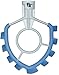 SideSwipe flexible silicone edge beater attachment for KitchenAid 4.5-5 Qt bowl-lift stand mixer, blue