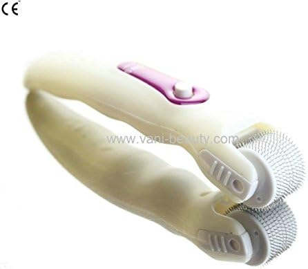 1.5mm Professional Red Vibrating Ultrasonic Light Photon 633nm LED Titanium Microneedle 540 Derma Needle Roller Treating Acne Scars, Skin, Hair Loss, Wrinkles, Blackheads, Lines, Sun Damaged, Ageing- Daily Care Product, Reducing Blemishes Scars Potholes Cellulite Stretchmarks Uplifting Whitening Regeneration. Home Use 1.5 mm
