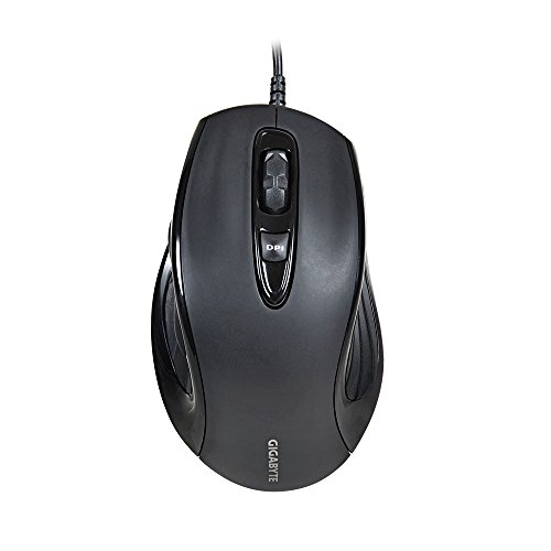 Gigabyte Wheel USB Wired Laser 1600 DPI Gaming Mouse, Metal Black (GM-M6880X)