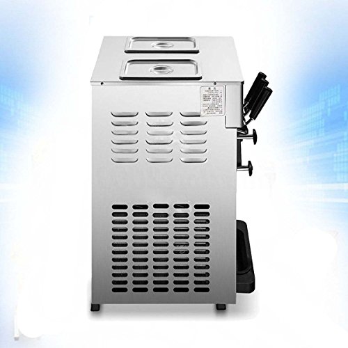 Ice Cream Machine Commercial 1200W Soft Serve Ice Cream Machine LCD Display Ice Cream Maker Sorbet/ Frozen Yogurt / Gelato/ with 3 Flavor 110V (210022) - Thumbnail 2