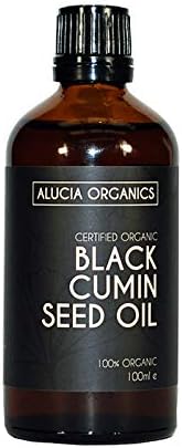 Alucia Organics Certified Organic Black Cumin Seed Oil 100ml, Pure, Natural, Cold Pressed, Certified Organic, Vegan