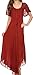 Sakkas Egan Long Embroidered Caftan Dress/Cover Up with Embroidered Cap Sleeves