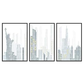 signwin 3 Piece Framed Canvas Wall Art New...