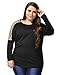 Allegra K Ladies Plus Size Scoop Neck Leopard Prints Loose Autumn Tunic Shirt Black 3X
