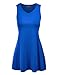 MBJ WT827 Women's Summer Sleeveless Tunic Casual V-Neck T-Shirt Tank Tops Blouse XL Royal_Brite