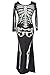 NuoReel Women's Long Skeleton Dress Adult Halloween Costume One Size Black