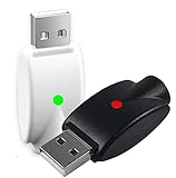 510-Thread USB Smart Charger Over-Charge Protection, Compatible with Standard 510 Threaded Devices (2 Pack) (Black and White)