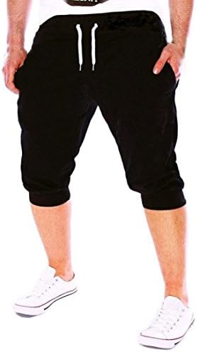 HARRYSTORE Men's Casual Sports Jogging Harem Pants Jersey Sweatpants Training Dance Baggy Jogger Casual Men Trousers Shorts