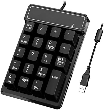 KEEPING Floating Wired Numeric Keypad Numpad Number Mechanical Feel 19 Key Mini Financial Keypad Accounting Dedicated
