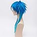 Kadiya Anime Blue Medium Length Boy Cosplay Wigs Costume Full Hair